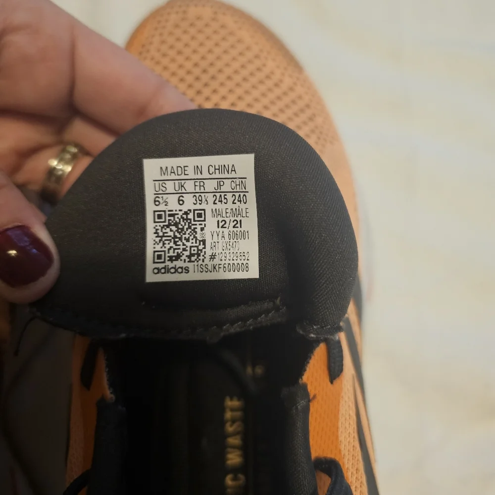 Adidas BIG BOY Size 6.5 Orange and Black Athletic Shoes - Picture 2 of 5